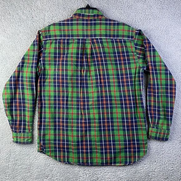 L.L. Bean Men's Green Plaid Dress Shirt - Picture 2 of 13